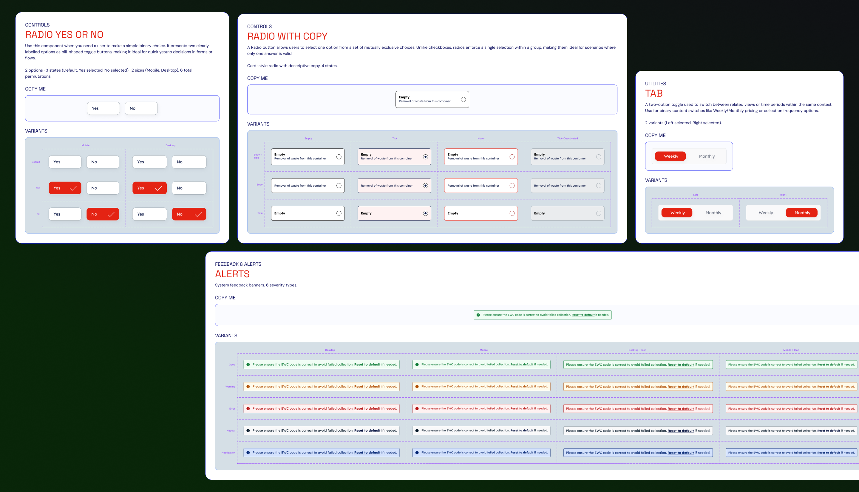 Biffa Design System design work